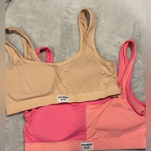 Bundle Steve Madden Pink and Tan super Soft Sports Bras size XL